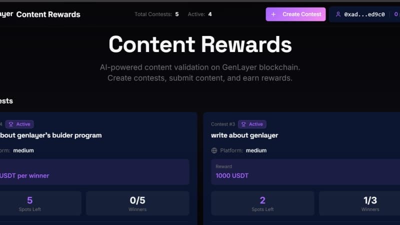 Genlayer Rewards hub